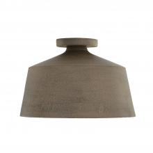  235311CY - 1-Light Tapered Metal Semi Flush in Clay