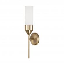 Capital 652411MA - 1-Light Cylindrical Sconce in Matte Brass with Soft White Glass