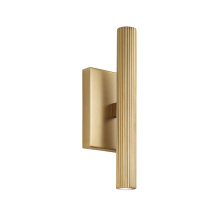 Capital 659022AD - 4.5" W x 12" H Integrated LED Dual Sconce in Aged Brass with Fluted Texture