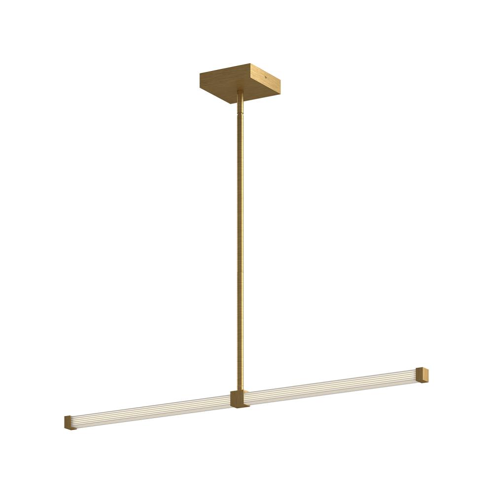 Blade 32-in Brushed Gold LED Linear Pendant