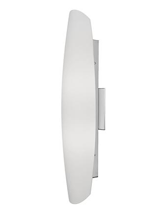LED Wall Sconce with Catenary Shaped White Opal Glass