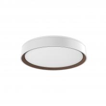  FM43916-WH/WT-5CCT - Essex 16-in White/Walnut LED Flush Mount