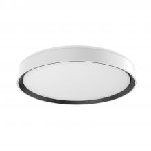  FM43920-WH/BK - Essex 20-in White/Black LED Flush Mount