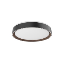 Kuzco Lighting Inc FM43916-BK/WT - Essex 16-in Black/Walnut LED Flush Mount