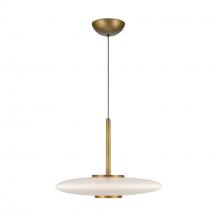  PD37018-VB/GO-3WCCT-UNV - Kyoto 17-in Vintage Brass/Glossy Opal Glass LED Pendant