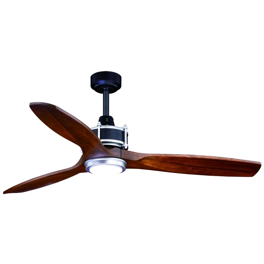 Curtiss 52-in LED Ceiling Fan Matte Black and Brushed Silver