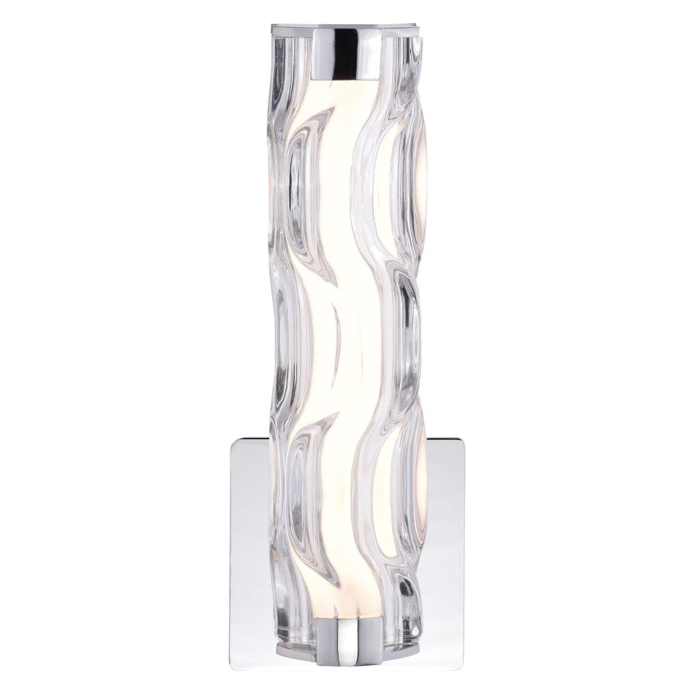 Marseille 13 in. H LED Wall Light Chrome
