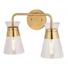  W0471 - Harper 2 Light Vanity Natural Brass