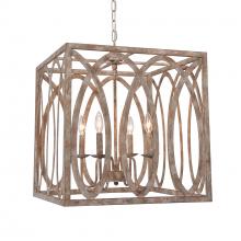 Terracotta Lighting H7122P-4 - Palma Cube Chandelier With Washed White Finish
