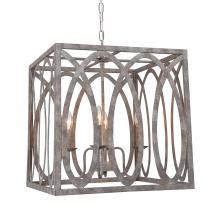 Terracotta Lighting H7122P-4GY - Palma  Cube Chandelier with Washed Gray finish