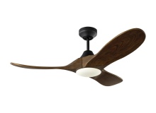 Visual Comfort & Co. Fan Collection 3MAVSM44MBKD - Maverick Smart 44 LED Ceiling Fan in Midnight Black with Dark Walnut Blades and Light Kit