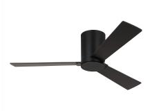 Visual Comfort & Co. Fan Collection 3RZHR44MBK - Rozzen 44-inch indoor/outdoor Energy Star hugger ceiling fan in midnight black finish