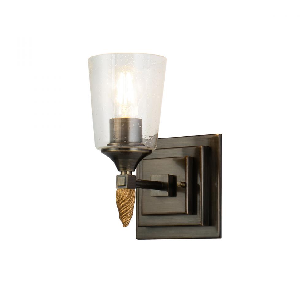 Vetiver 1 Light Dark Bronze With Gold Accent