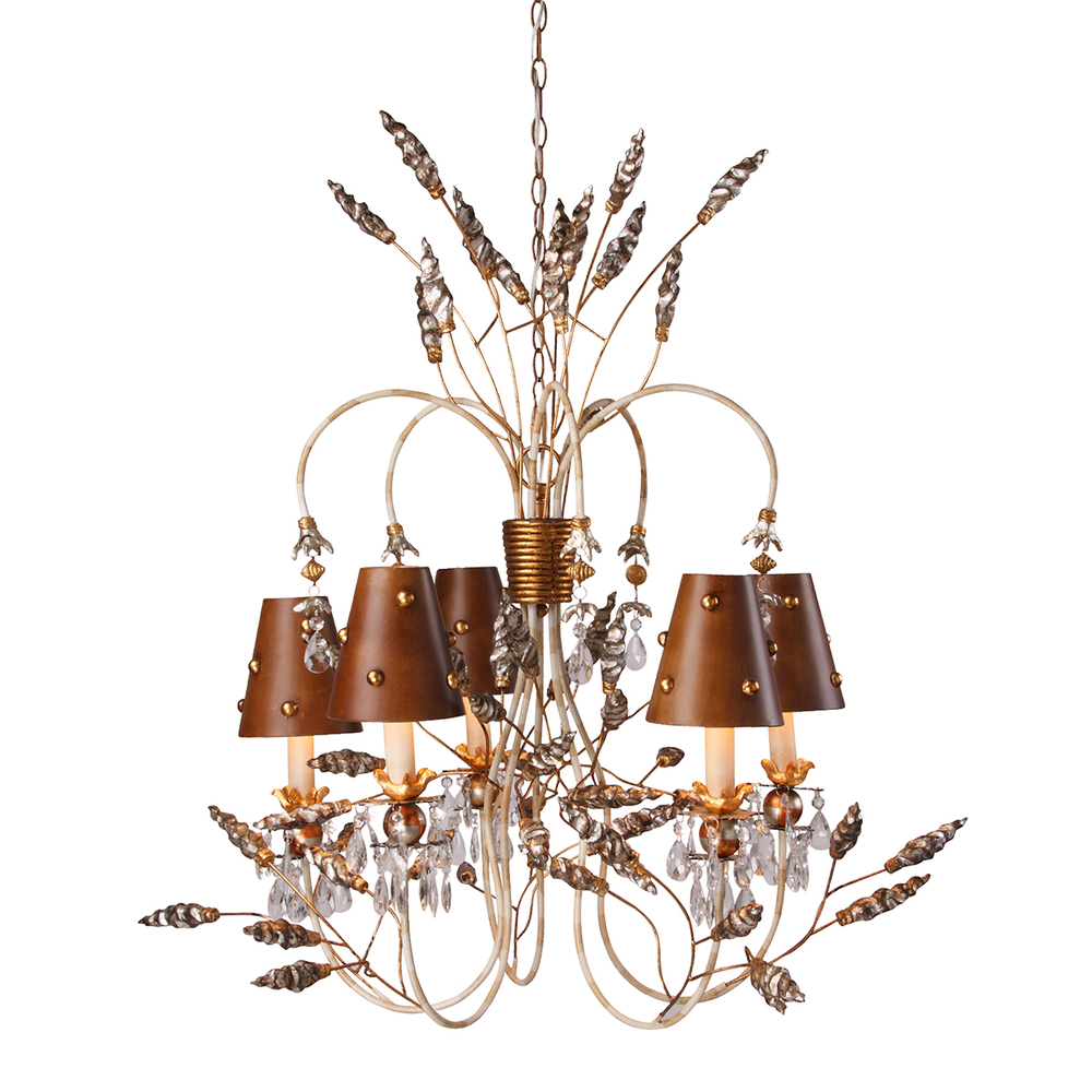 Renaissance 5lt Mixed Finish Dressy and Charming Chandelier