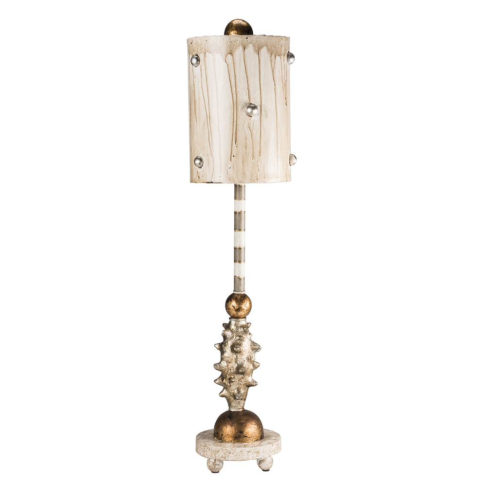 Lucas McKearn Pome Creamy Gold and Silver Accent Table Lamp