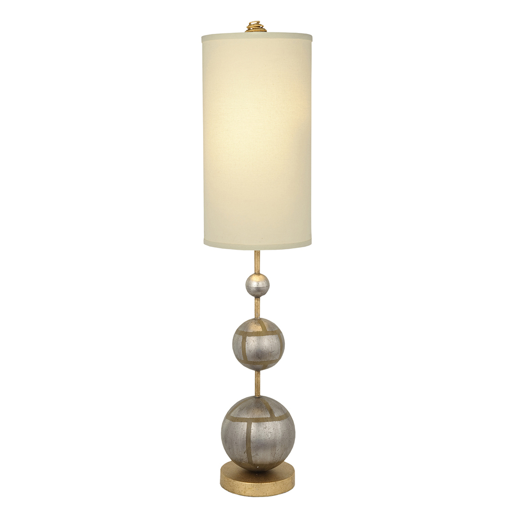 Marie Buffet Table Lamp Classic Orb Shape with Linen Shade