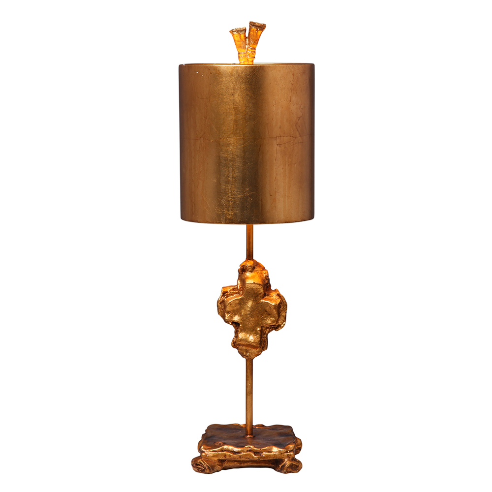 Cross Gold Accent Table Lamp in Lucas McKearn's Distressed Finish