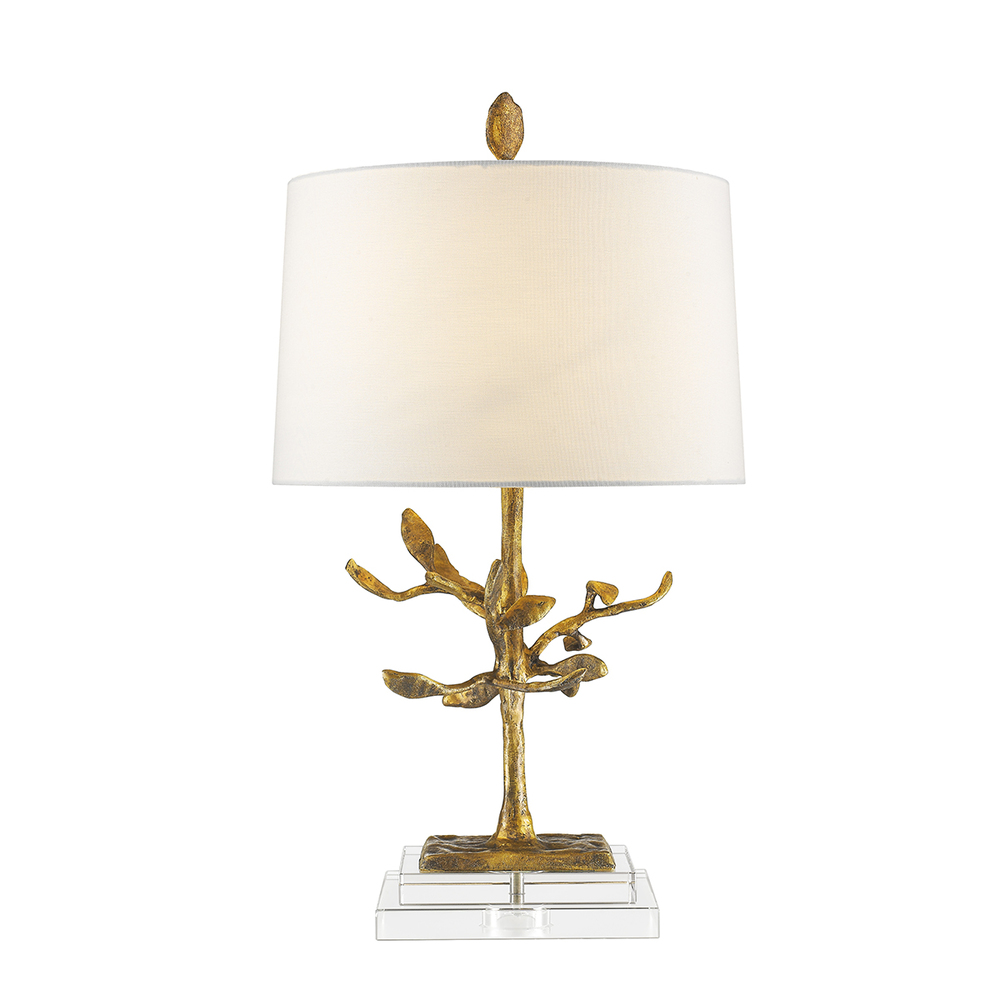 Audubon Park Outdoor Inspired Distressed Gold Buffet Accent Table Lamp Gold