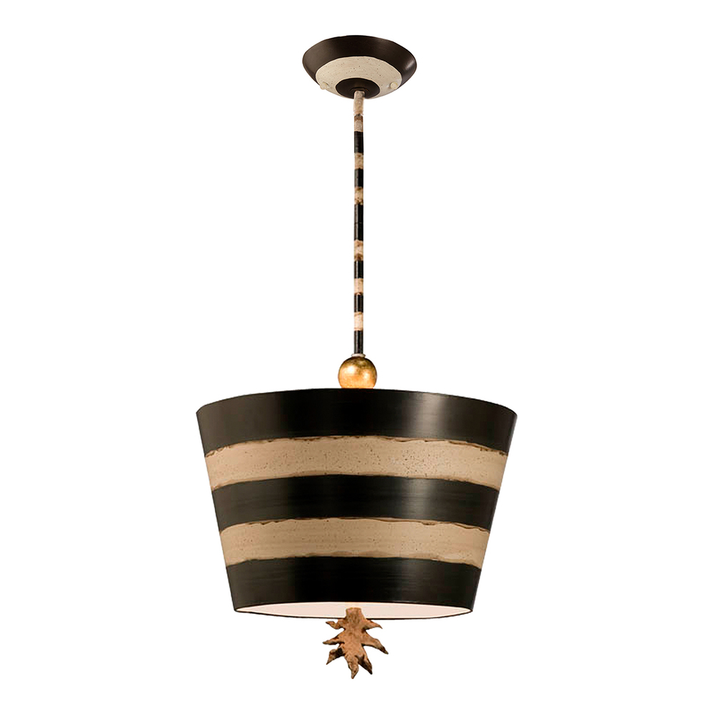 South Beach Up-side-down Striped Pendant in Black and White