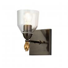 Lucas McKearn BB1000DB-1-F1G - Felice 1 Light Wall Sconce In Dark Bronze With Gold Accents