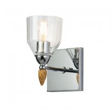 Lucas McKearn BB1000PC-1-F2G - Felice 1 Light Wall Sconce In Chrome With Gold Accents