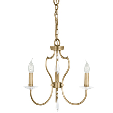 Lucas McKearn EL/PM3AB - Traditional with Crystal Pimlico 3lt Chandelier Aged Brass