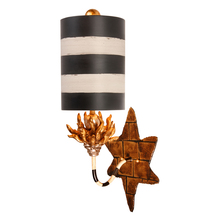 Lucas McKearn SC1015-1 - Audubon Sconce Made with Black and White Striped Shade Wall Fixture