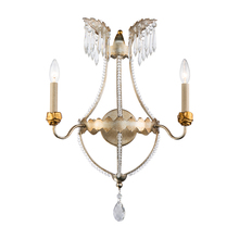 Lucas McKearn SC1035-2 - Silver and Gold 2 Light Empire Wall Sconce
