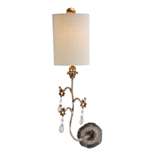 Lucas McKearn SC1038-S - Tivoli Silver Sconce With Crystal and Whimsical Design