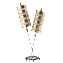 Lucas McKearn TA1030 - Nettle Luxe Gold 2-light Double Buffet Table Lamp Distressed Mixed Finish