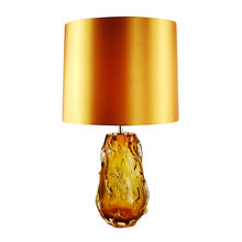 Lucas McKearn TLG3024 - Valencia Orange Retro Inspired Accent Table Lamp in Solid Glass with French Wire