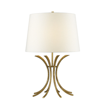 Lucas McKearn TLM-1014 - Rivers Living or Bedroom Table Lamp - Antiqued Gold - Hidden Cord