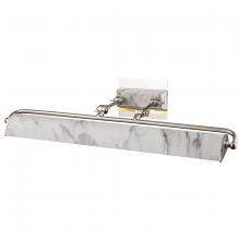 Lucas McKearn WINCHFIELD-PLL-PN-WM - Winchfield Large Picture Light in Polished Nickel and White Marble