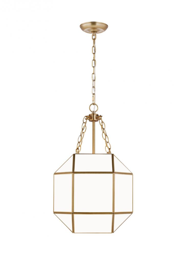 Morrison modern 3-light LED indoor dimmable small ceiling pendant hanging chandelier light in satin