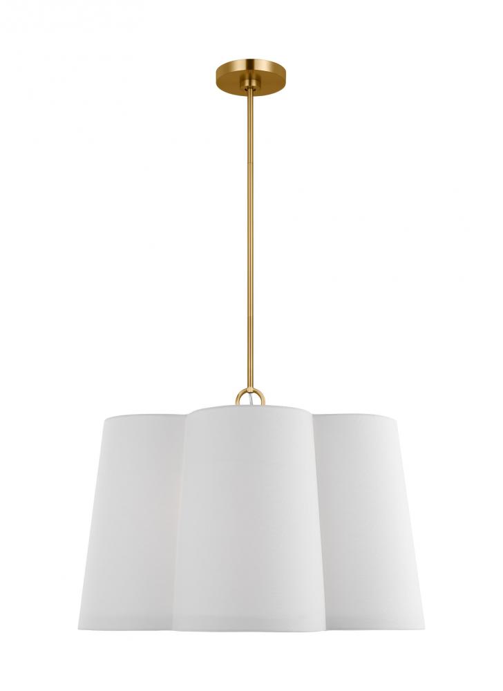 Bronte Transitional 4-Light Indoor Dimmable Large Hanging Shade Ceiling Hanging Chandelier Light