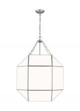Visual Comfort & Co. Studio Collection 5279454-962 - Morrison modern 4-light indoor dimmable ceiling pendant hanging chandelier light in brushed nickel s