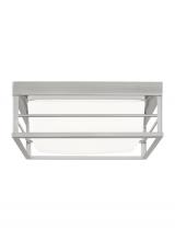 Visual Comfort & Co. Studio Collection 7529693S-962 - Dearborn modern 1-light LED indoor small ceiling flush mount in brushed nickel silver finish with et