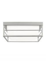 Visual Comfort & Co. Studio Collection 7629693S-962 - Dearborn modern 1-light LED indoor medium ceiling flush mount in brushed nickel silver finish with e