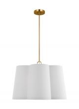 Visual Comfort & Co. Studio Collection KSP1094BBS - Bronte Transitional 4-Light Indoor Dimmable Large Hanging Shade Ceiling Hanging Chandelier Light