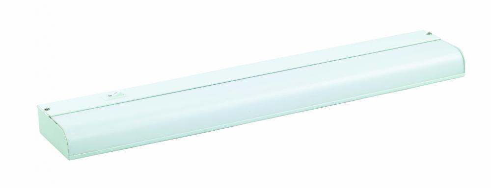 Fluorescent, 22 1/4" Under Cabinet Fluorescent Strip Bar, Direct Wire, 1 Bulb, 14W T5 (Included)