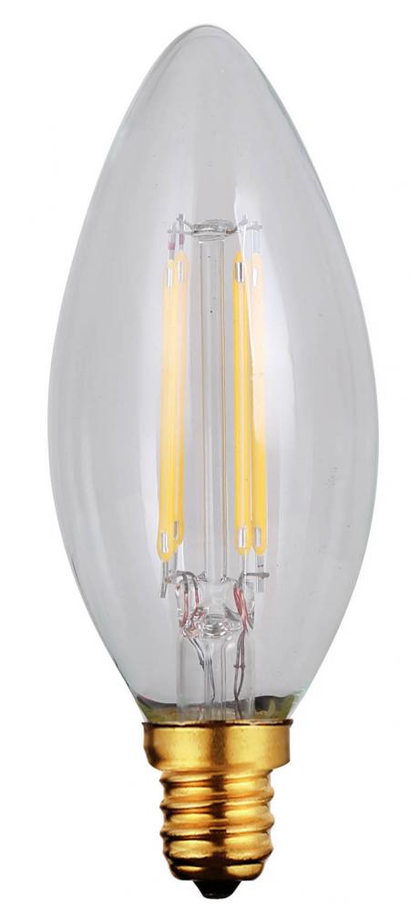 LED Vintage Bulb, E12 Socket, 4W C35 Shape, 2200K, 300 Lumen, Dimmable, 15000 Hours