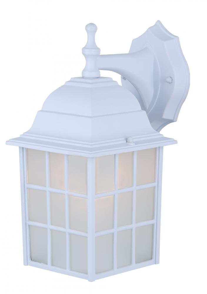 Outdoor 1 Light Outdoor Lantern, White Finish