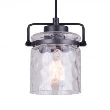 Canarm IPL707A01GPH - Arden 1 Light Pendant, Graphite Finish