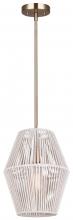 Canarm IPL1120A01GD - Willow 60-Watt 1 Light Gold Modern Pendant with Natural Natural Rope Shade