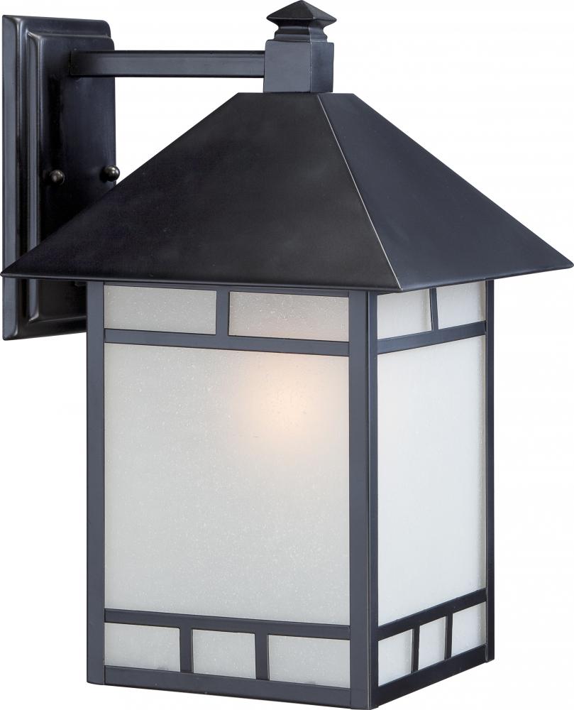 Drexel - 1 Light - 10" with Frosted Seed Glass - Stone Black Finish