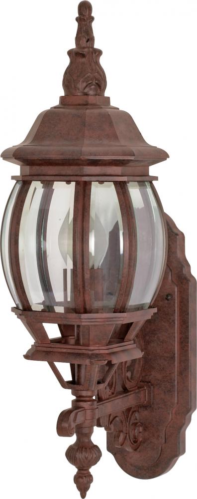 Central Park - 1 Light 20" Wall Lantern with Clear Beveled Glass - Old Bronze Finish