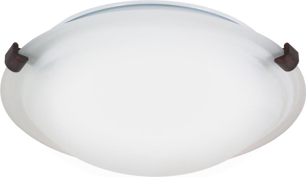 1 Light - LED Flush Fixture - Old Bronze Finish - Frosted Glass