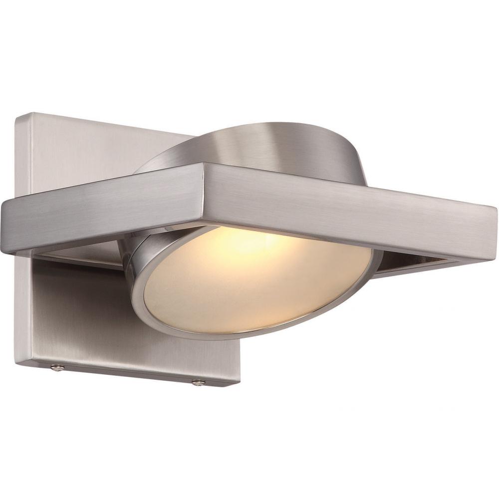 Hawk - LED Wall Sconce with Pivoting Head - Brushed Nickel Finish