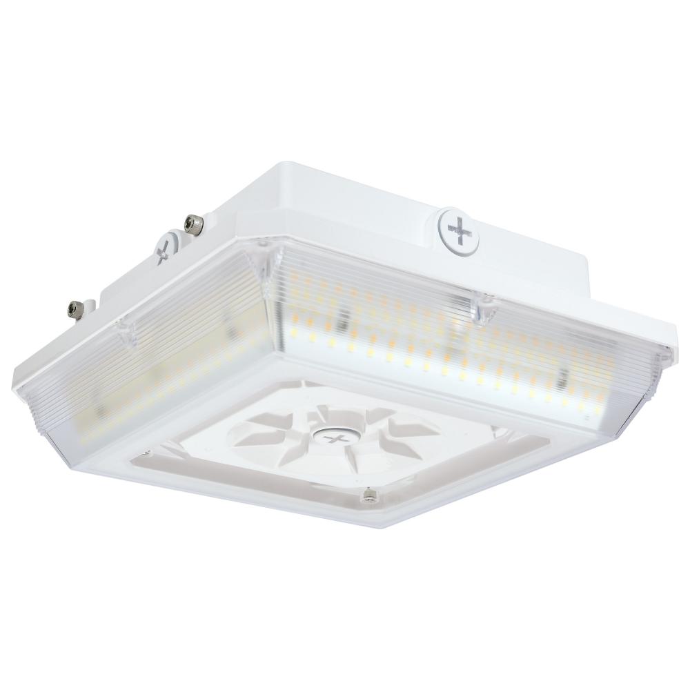 Square LED; Wide Beam Angle Canopy Light; 3K/4K/5K CCT Selectable; 60W/75W/90W Wattage Selectable;