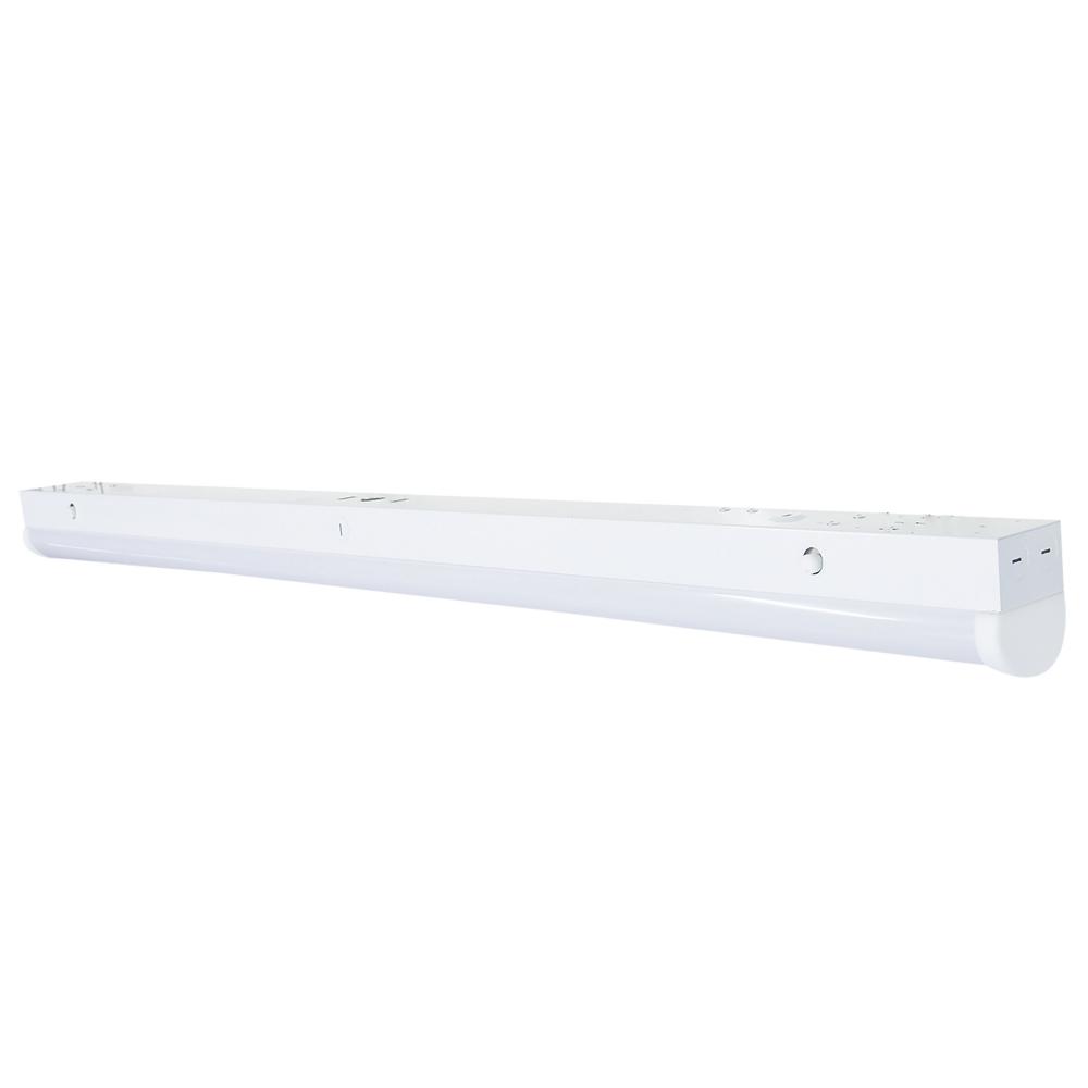 LED 4 ft; Linear Strip Light; 30W/40W/50W; White Finish; CCT Selectable; 100-277V; Integrated EM &